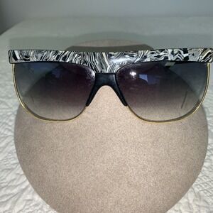 Laura Biagiotti Vintage Black and Gold Women's Sunglasses